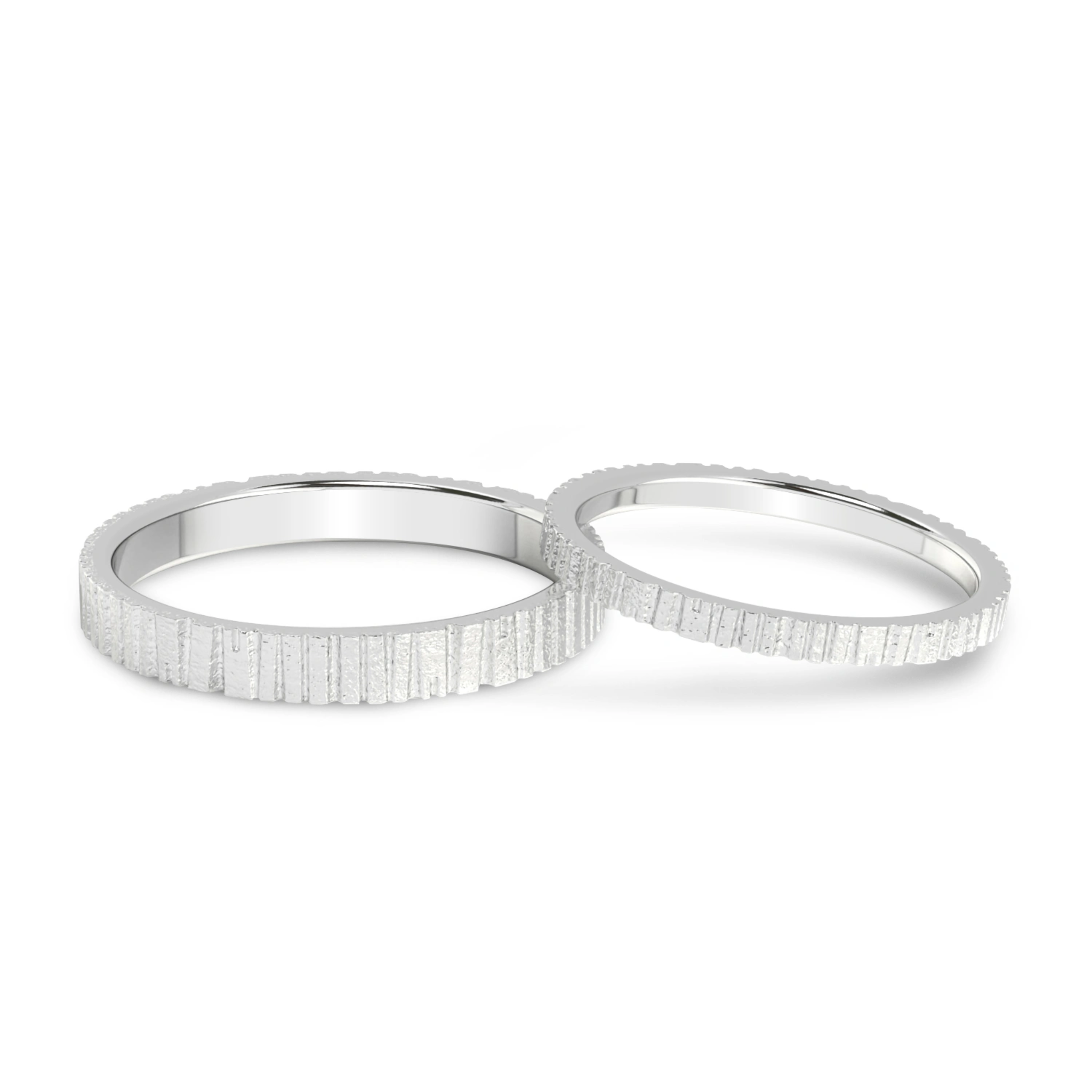 Classic Minimalist Couple Rings Set