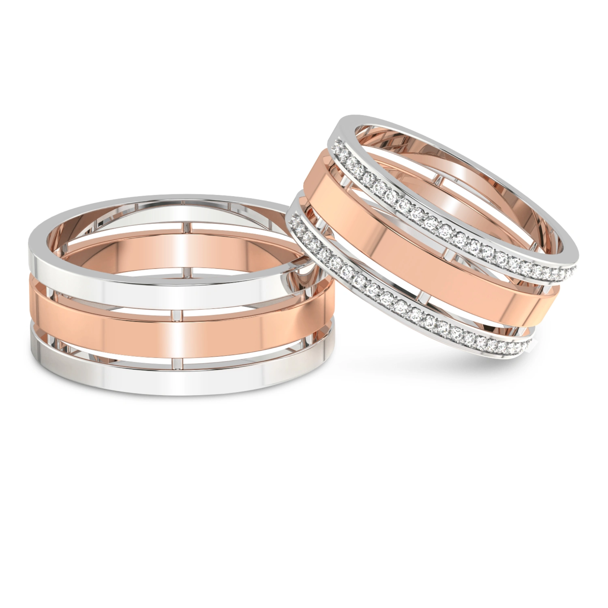 Unfading Love Couple Rings Set